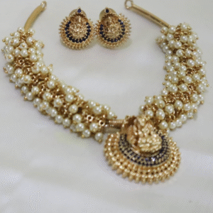 Kerala Blue pearl set -NS02